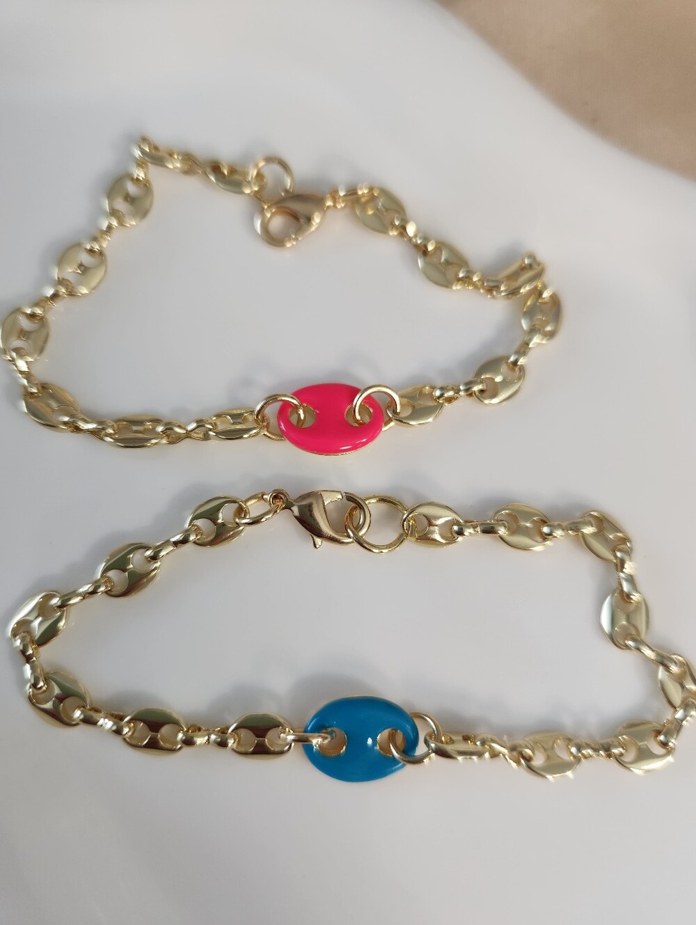 Handmade Puffy Link Bracelet